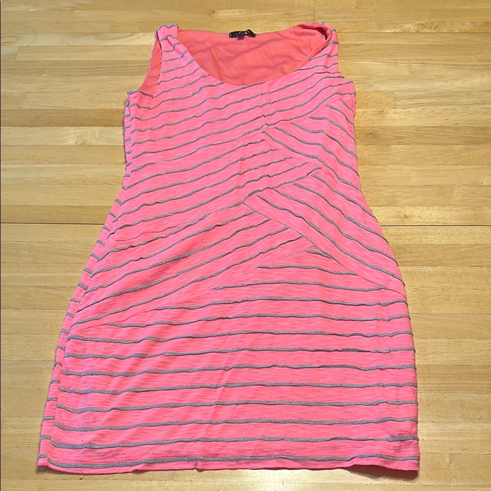 Soprano Pink Striped Sleeveless Shift Dress